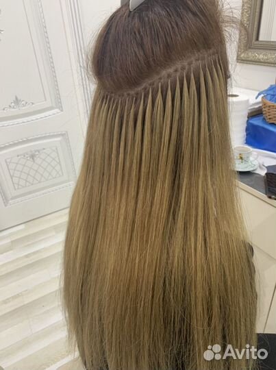 Наращивание волос - капсулы, ленты, голливудское