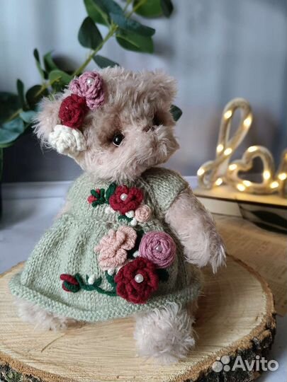 Вязаный мишка тедди под заказ
