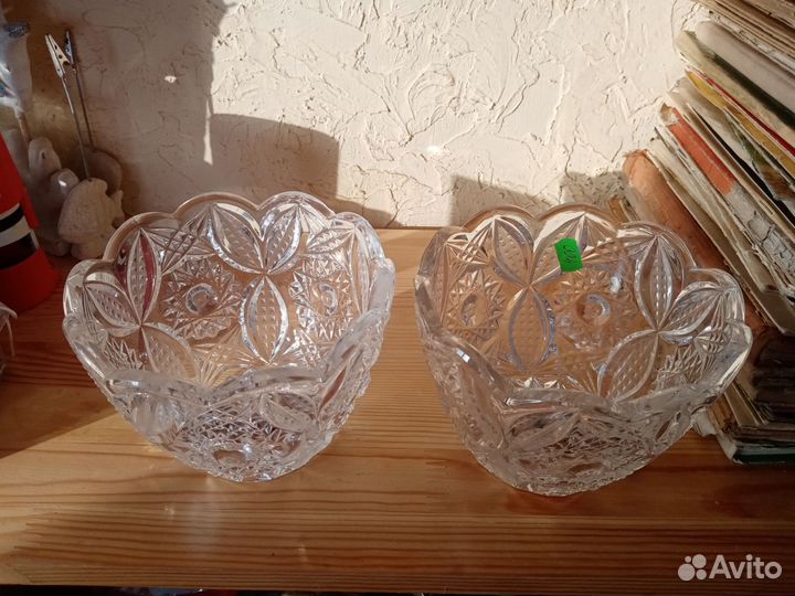 Салатник советский хрустальный