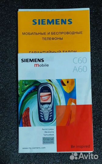 Siemens Mobile A60. Каталог. Оригинал. Rus