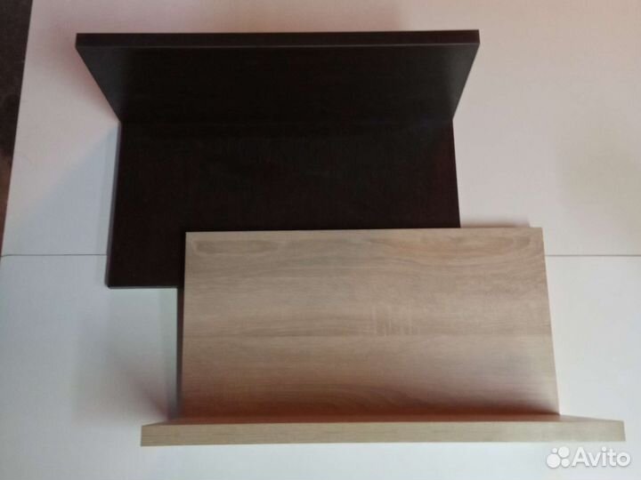 Полка настенная навесная. Венге. Дуб сонома
