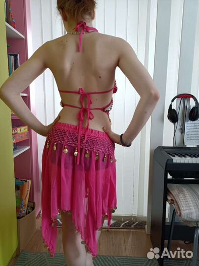 Костюм для восточного танца розовый