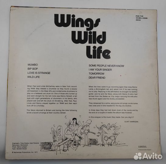 Wings (2) – Wild Life LP 1971