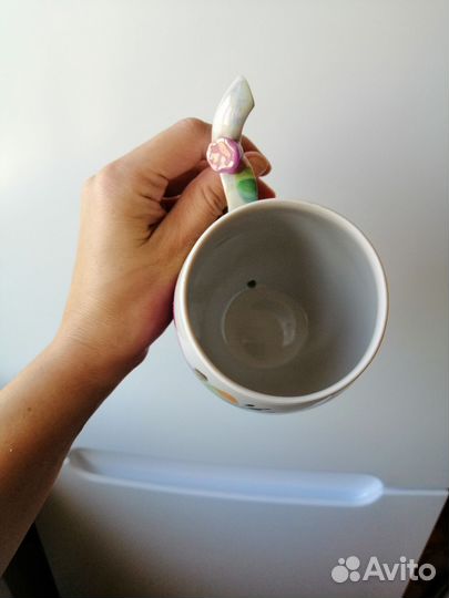 Кружка поильник редкая фарфор Дулево