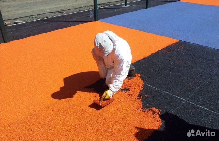 Плитка из резиновой крошки. Бесшовное покрытие