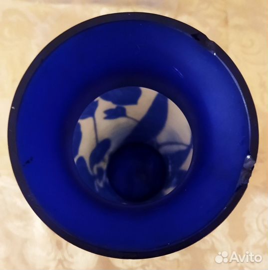 Ваза Ирисы Кобальт СССР