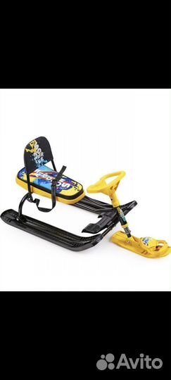 Детский снегокат со спинкой