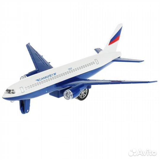 Металлический самолет свет звук Технопарк 2842