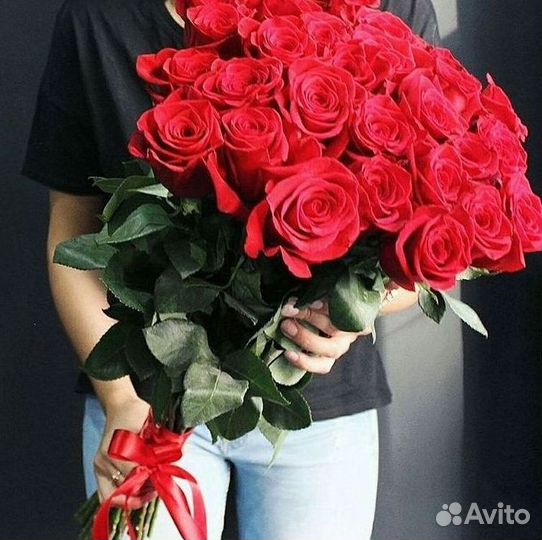 Длинные высокие розы 110 150 160 180 200 см