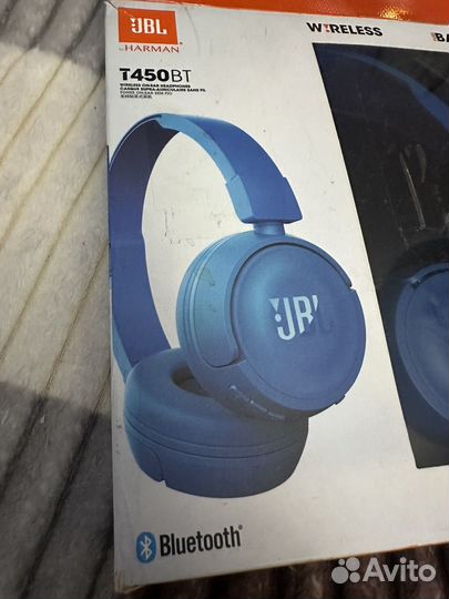 Беспроводные наушники JBL T450bt оригинал синие