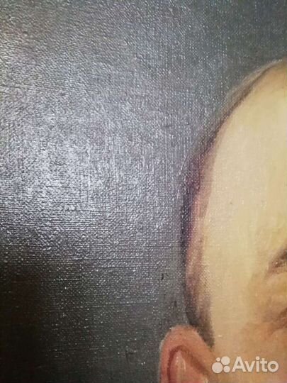 Портрет Ленина холст масло художник Сесюнина