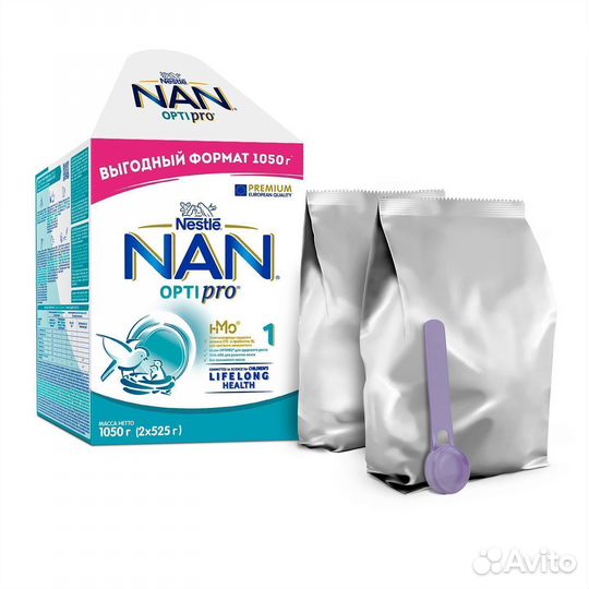 Смесь NAN OptiPro 1 и 2 1050г