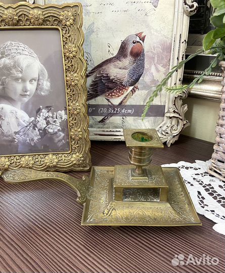 Антикварные бронзовые подсвечники