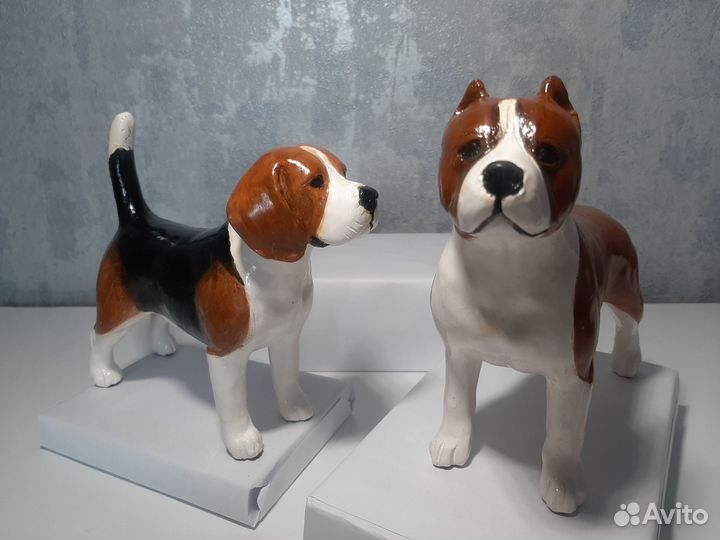Статуэтки собак средних и мелких пород (гипс)