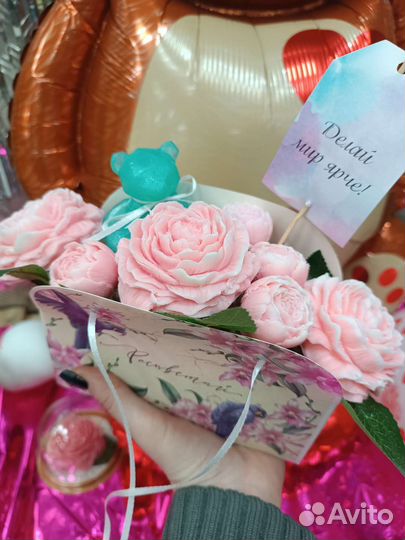 Букет из мыла ручной работы
