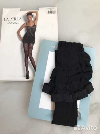 La Perla Оригинал Колготки ажурные Чёрные Новые