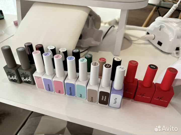 Набор гель лаков для маникюра, топ, база