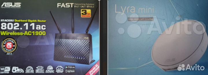 Wi-Fi роутеры Asus RT-AC68U и Asus Lyra MAP-AC1300