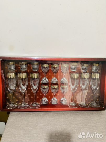 Хрустальные фужеры гусь хрустальный