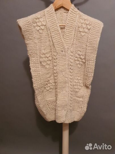 Связанные шерстяные жилеты 2 шт шерсть 100%