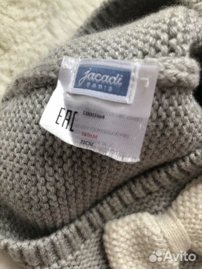 Jacadi сет шапочка снуд варежки