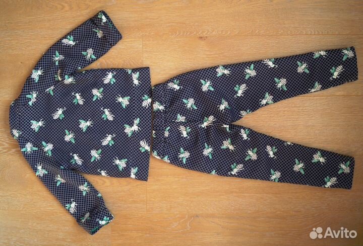 Стильный костюм куртка+брюки жаккард на 4-5лет