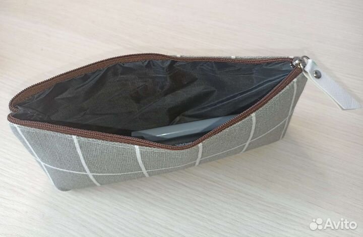 Холщовый геометрический пенал для школы