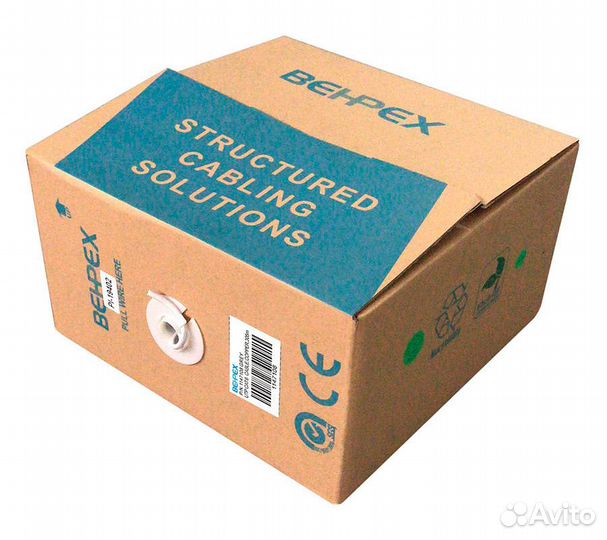 Кабель сетевой UTP cat6 4 пары 305м, серый