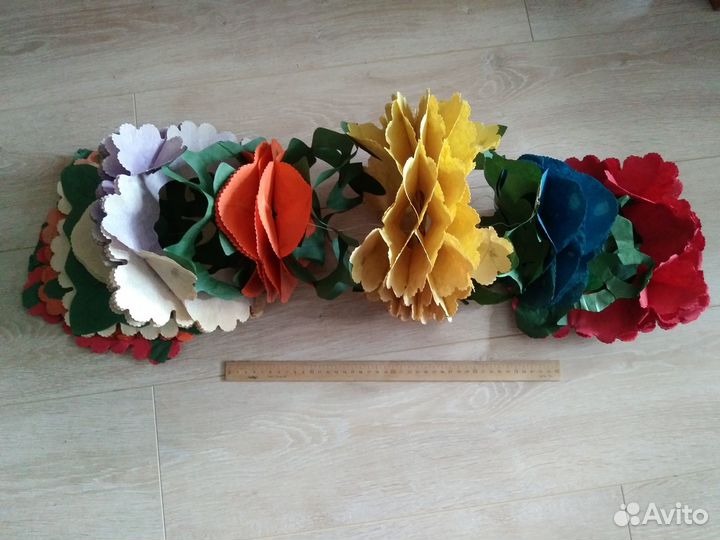 Гирлянда бумажная новогодняя СССР и гдр 50-60 г