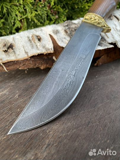 Нож охотничий Дамасская сталь