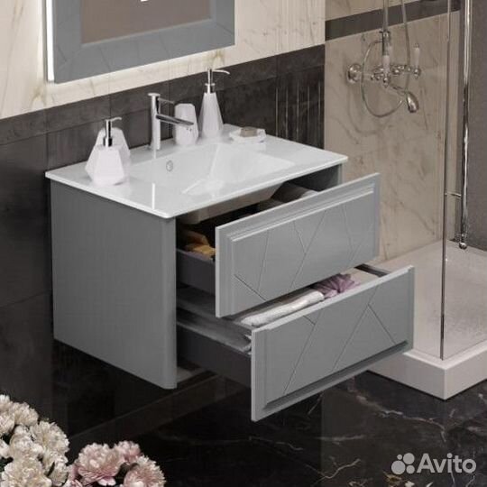 Мебель для ванной Опадирис Луиджи 70 серый матовый