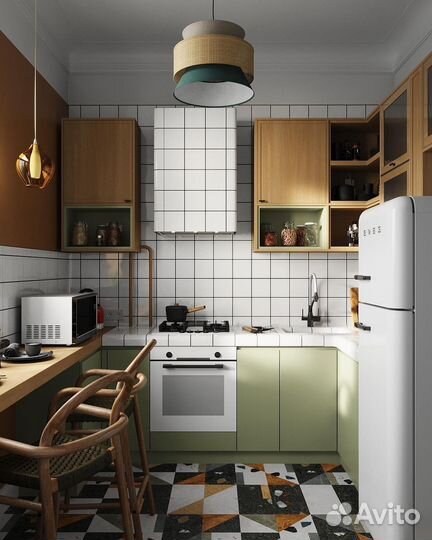 Кухонный гарнитур на заказ. Cкидкa нoвoceлaм 7