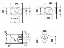 Подвесной унитаз Duravit D-Code + Инсталляция AN