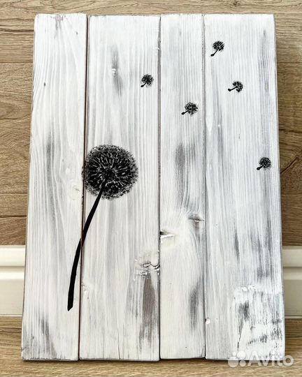 Картина в скандинавском стиле на досках