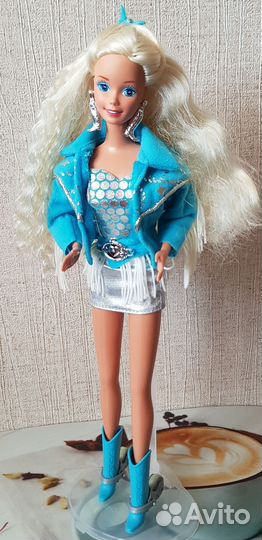 Кукла Barbie 90х Western stampin