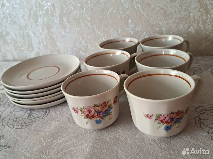 Кофейный сервиз ретро (СССР) на 6 персон