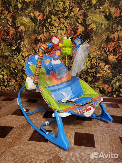 Кресло качалка шезлонг fisher-price