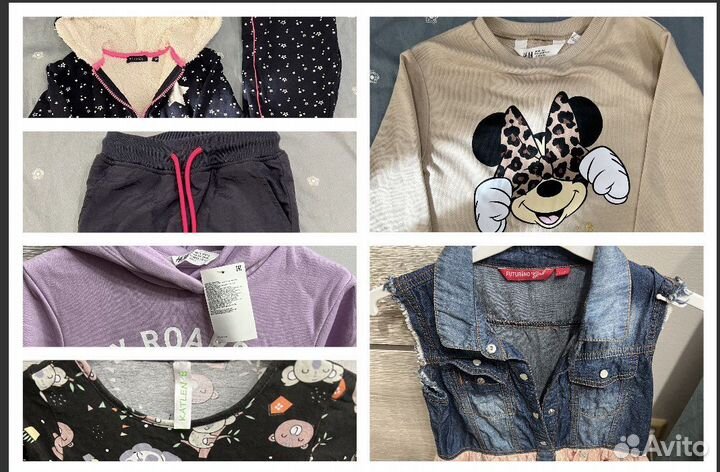 Пакет вещей на девочку размером 116-122