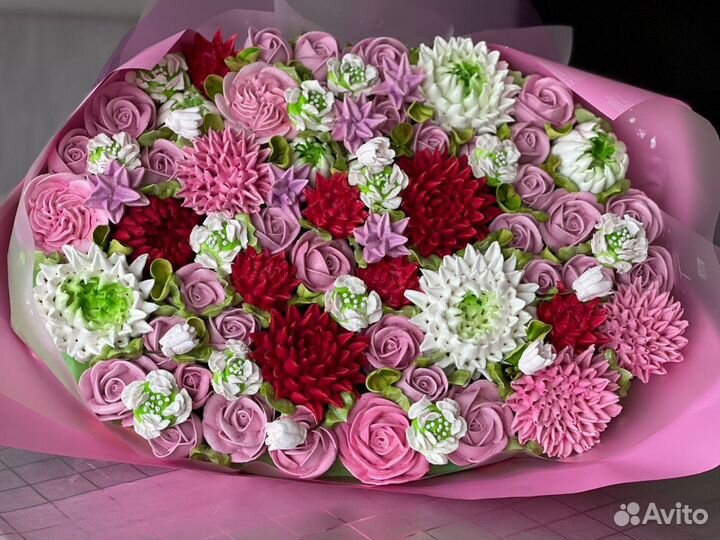 Букет премиум-класса, VIP букет, цветы, зефир