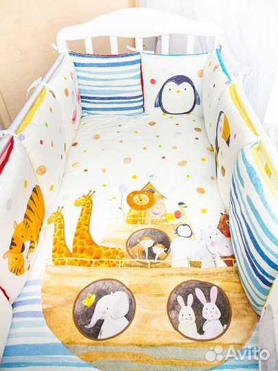 Комплект в кроватку Золотой Гусь «Ковчег» 6 предме