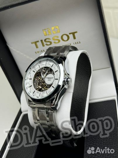 Часы мужские механика Tissot 1853 серебро/белый