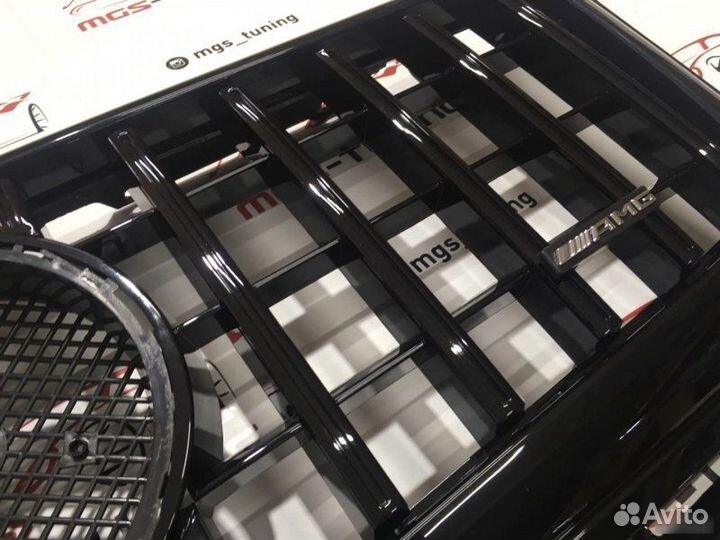 Решетка Мерседес G-Class GT Черная Б/З + AMG