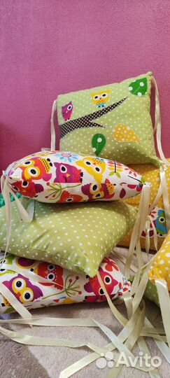 Бортики-подушки в детскую кроватку