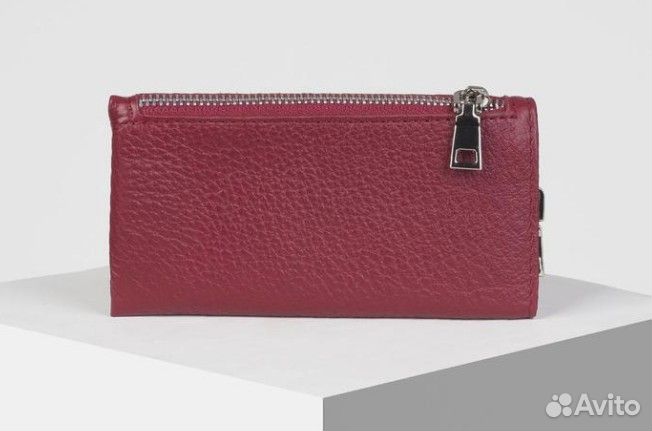 Ключница Danica бордовый кожа 2 молнии