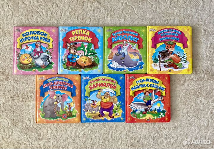 Детские книги 40шт + 15 наборов с карт. 1-5 лет