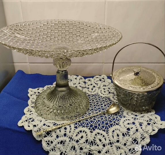 Фруктовница на ножке Винтаж