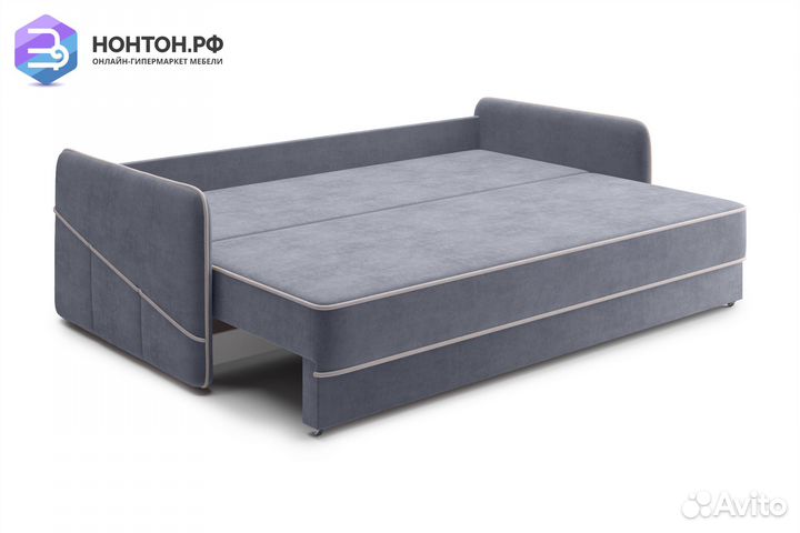 Диван еврокнижка Энерджи 3-х местный темно-серый