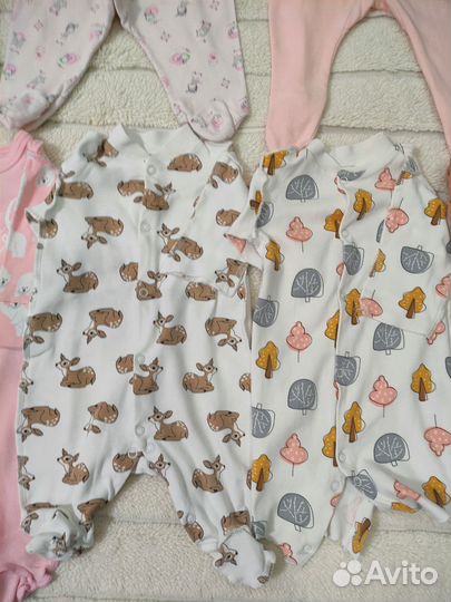 Вещи пакетом от 0 до 3 на девочку