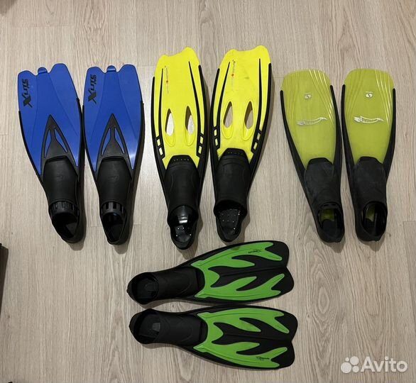 Ласты Madwave,трубка,лопатки,трос