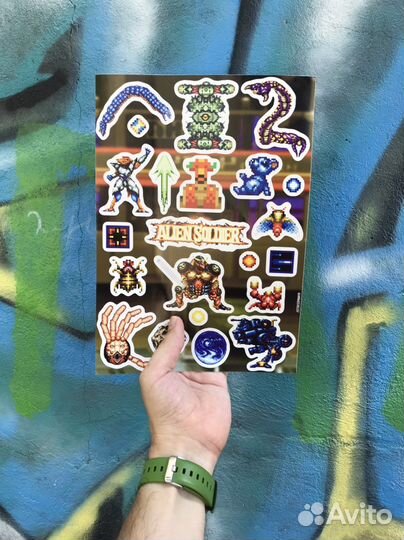 Наклейки/Стикеры Alien soldier sega